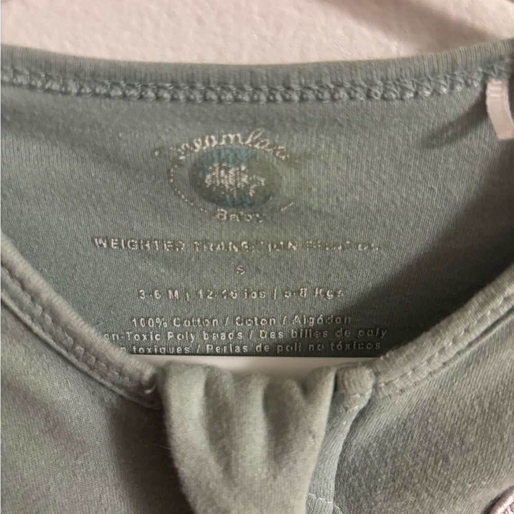 Dreamland Baby Weighted Sleep Sack with Front Zip Quilted Sage Green - Picture 2 of 4